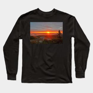 The sunrise from Cadillac Mountain in Acadia National Park Long Sleeve T-Shirt